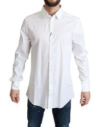 Dolce & Gabbana - Elegant Cotton Stretch Dress Shirt - Lyst