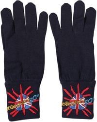 Dolce & Gabbana - Wool Knit #Dgloveslondon Embroidered Mitten Gloves Virgin - Lyst