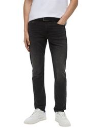 Calvin Klein - Black Cotton Skinny Jeans - Lyst