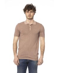 DISTRETTO12 - Beige Cotton Polo Shirt - Lyst