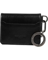 Dolce & Gabbana - Leather Logo Embossed Key Chain Card Holder Wallet - Lyst