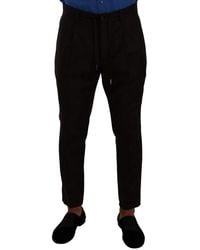 Dolce & Gabbana - Bordeaux Wool Skinny Trouser Pants - Lyst