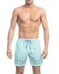 Bikkembergs - Light Blue Polyester Men Swim Short - Lyst