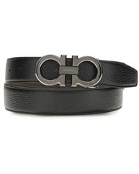 Ferragamo - Black Calf Leather Bos Taurus Regular Belt - Lyst