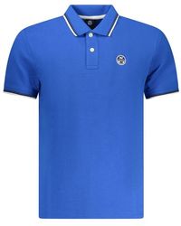 North Sails - Blue Cotton Men Polo Shirt - Lyst