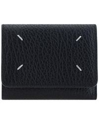 Maison Margiela - Black Calf Leather Bos Taurus Wallet - Lyst