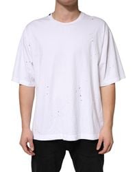 Dolce & Gabbana - White Cotton Crewneck Short Sleeve T - Lyst