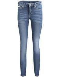 Calvin Klein - Blue Cotton Jeans & Pant - Lyst