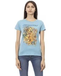 TRUSSARDI ACTION - Light Blue Cotton T - Lyst