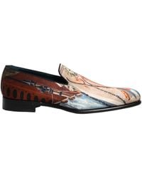 Dolce & Gabbana - Multicolor Lion Print Slip On Loafers Shoes - Lyst