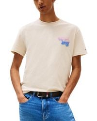 Tommy Hilfiger - Beige Recycled Cotton T - Lyst