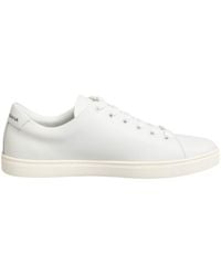 Dolce & Gabbana - White Leather Sacred Heart Patch Sneakers Shoes - Lyst