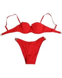 Dolce & Gabbana - Red Nylon Swimsuit 2 Piece Top Bottom Swimwear - Lyst
