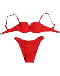 Dolce & Gabbana - Red Nylon Swimsuit 2 Piece Top Bottom Swimwear - Lyst
