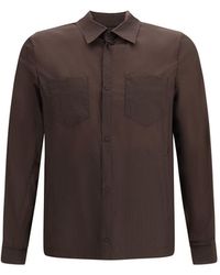 Herno - Brown Polyamide Dress Shirt - Lyst