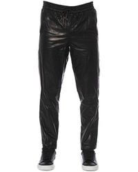 Trussardi - Black Lamb Leather Jeans & Pant - Lyst
