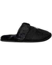 Ralph Lauren - Black Polyester Slippers - Lyst