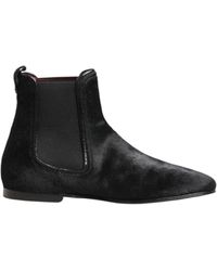 Dolce & Gabbana - Black Leather Fur Men Chelsea Boots Shoes - Lyst