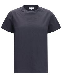 Ganni - Black Cotton T - Lyst