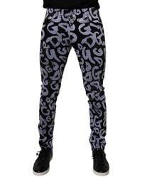 Dolce & Gabbana - Skinny Graffiti Print Jeans - Lyst