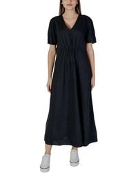 B.Young - Black Linen Long Dress - Lyst