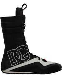 Dolce & Gabbana - Leather High-Top Sneakers - Lyst
