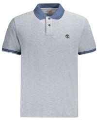 Timberland - Blue Cotton Men Polo Shirt - Lyst
