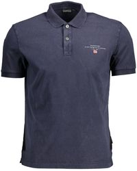 Napapijri - Blue Cotton Polo Shirt - Lyst
