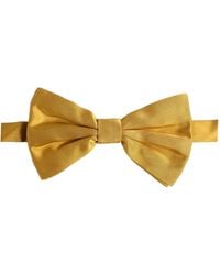 Dolce & Gabbana - Men Yellow 100% Silk Adjustable Neck Papillon Bow Tie - Lyst
