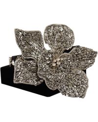 Dolce & Gabbana - Black Crystal Silver Diadem Tiara Headband - Lyst