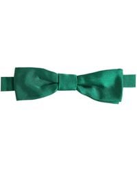 Dolce & Gabbana - Men Green 100% Silk Adjustable Neck Papillon Bow Tie - Lyst