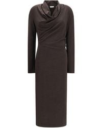 Brunello Cucinelli - Brown Wool Oves Aries Casual Dress - Lyst