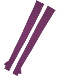 Dolce & Gabbana - Purple Wool Fingerless Elbow Length One Size Gloves - Lyst