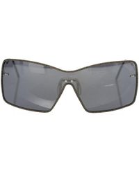 Frankie Morello - Elegant Shield Sunglasses With Mirror Lens - Lyst