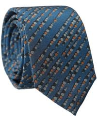 Dolce & Gabbana - Blue Patterned 100% Silk Adjustable Men Tied Necktie Tie - Lyst