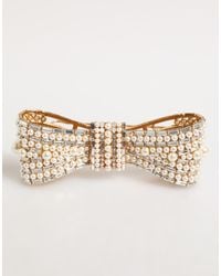 Dolce & Gabbana - Brass Glas Crystal Faux Pearl Embellished Brooch - Lyst