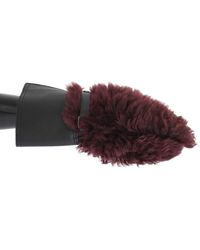 Dolce & Gabbana - Black Leather Bordeaux Shearling Gloves - Lyst