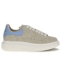 McQueen - Beige Calf Leather Bos Taurus Chunky Sneakers - Lyst