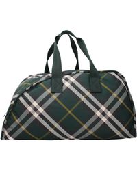 Burberry - Green Fabric Luggage And Travel - Lyst