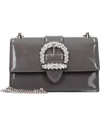 Jimmy Choo - Gray Leather Shoulder Bag - Lyst