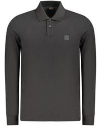 BOSS - Black Cotton Men's Polo Shirt - Lyst