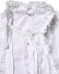 Dolce & Gabbana - White Ruffled Lace Embellished Blouse Top - Lyst