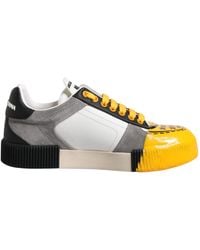 Dolce & Gabbana - Multicolor Leather Dna Low Top Sneakers Shoes - Lyst