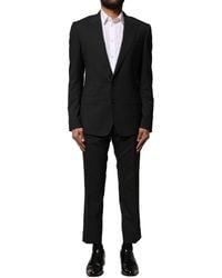 Dolce & Gabbana - Black Wool 2 Piece Single Breasted Suit - Lyst