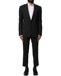 Dolce & Gabbana - Black Wool 2 Piece Single Breasted Suit - Lyst