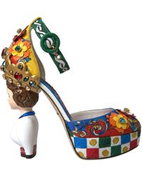 Dolce & Gabbana - Carretto Embellished Sandals Shoes - Lyst