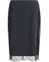 Tom Ford - Satin Skirt With Lace Details - Lyst