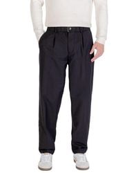 Gianni Lupo - Black Cotton Casual Pants - Lyst