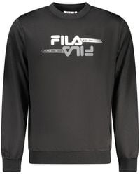Fila - Black Polyester Men's Sweatshirt - Lyst