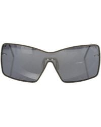 Frankie Morello - Elegant Shield Sunglasses With Mirror Lens - Lyst